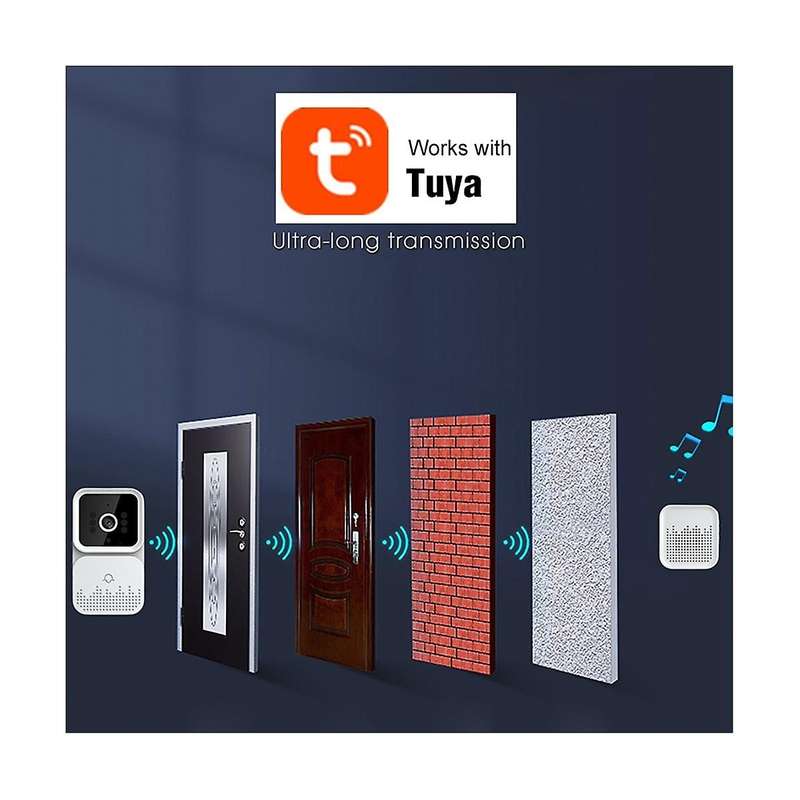 Tuya Wireless Video Doorbell WiFi 2.4G Digital Video Intercom Waterproof Electronic Doorman 1080P Ho