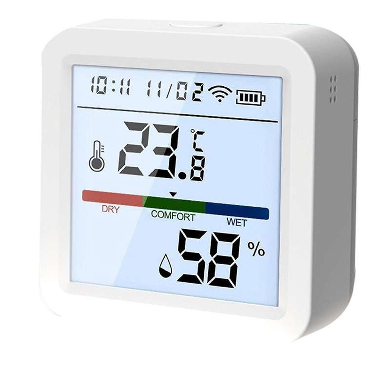 Tuya WiFi Temperature Humidity Sensor Smart Life Backlight Hygrometer Thermometer Sensor Support for