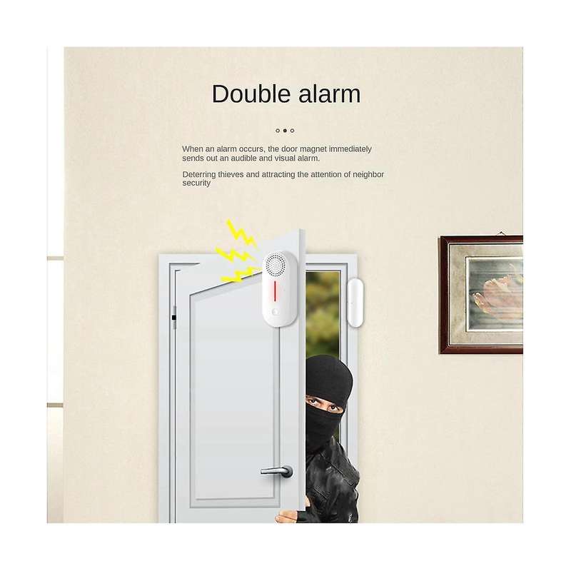 Tuya Wifi Wireless Smart Door Window Sensor System Remote Control Operation Safe Burglar Alarm For