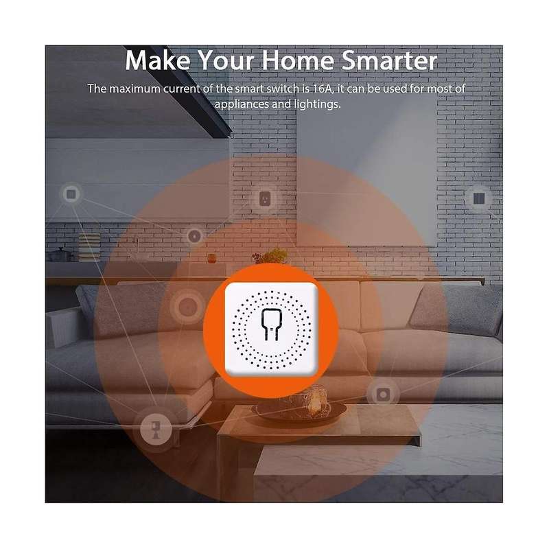 Tuya Wifi Zigbee 16A Mini Smart Switch 1/2/3/4 Bits Support 2 Way Control Smart Life Alexa Google Ho