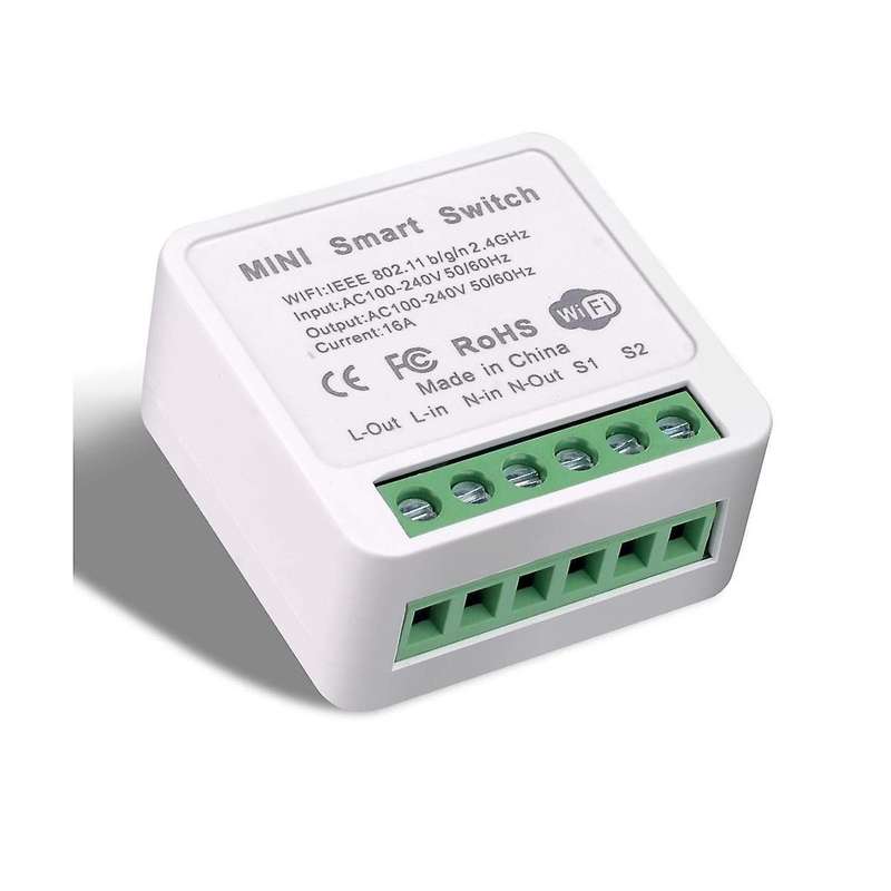 Tuya Wifi Zigbee 16A Mini Smart Switch 1/2/3/4 Bits Support 2 Way Control Smart Life Alexa Google Ho