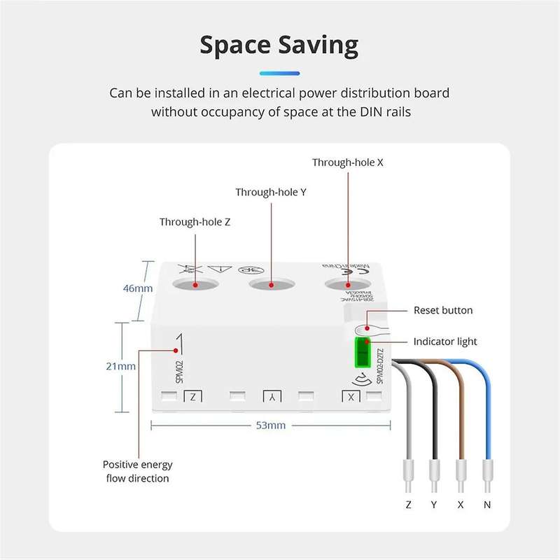 Tuya Zigbee 3 Phase Energy Meter Power Monitoring Real-Time Measure Consumption 63A Tuya Zigbee Hub