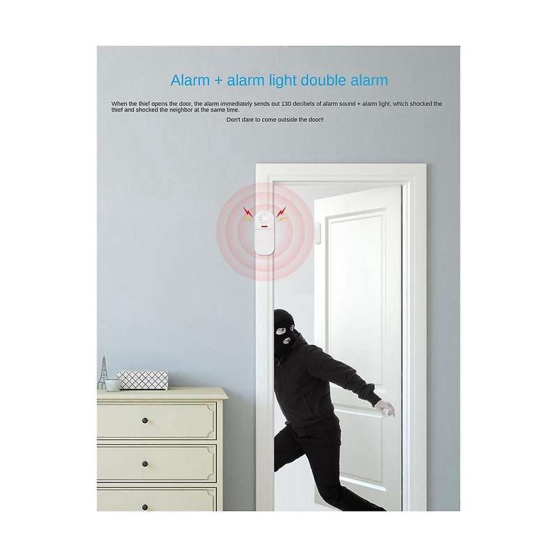 Tuya Wireless Smart 130Db Door Window Sensor System Remote Control Operation Safe Burglar Alarm for