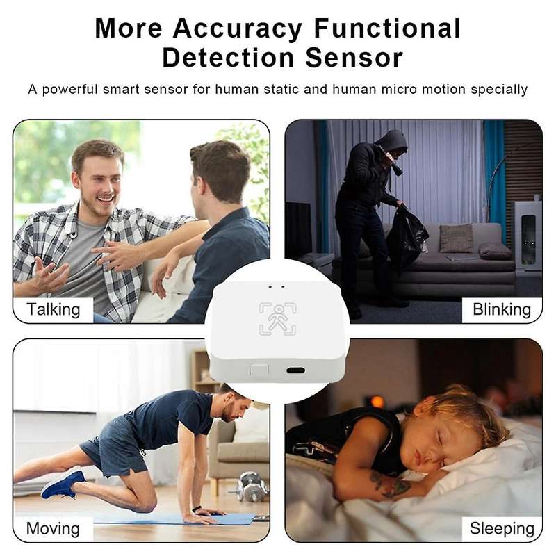 Tuya Zigbee Human Presence Detector with Holder Smart Human Body PIR Sensor MmWave Radar Microwave M