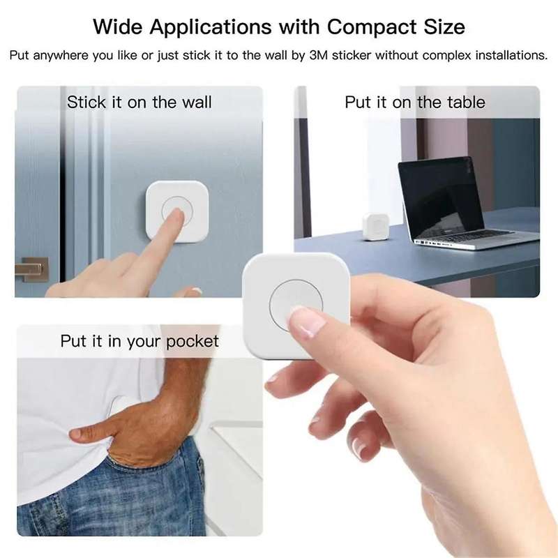 Tuya Zigbee Button Smart Scene Switch Intelligent Linkage Wireless Switch Automation Work with Smart