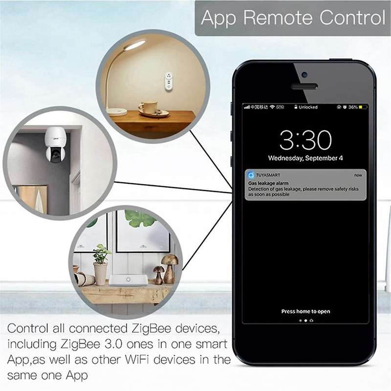 Tuya ZigBee 3.0 Wired Gateway Hub RJ45 Smart Gateway Bridge Voice Control Works for Alexa Google Hom