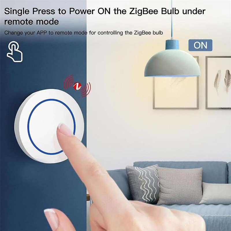 Tuya Zigbee Button Wireless Smart Scene Switch Intelligent Linkage Switch Automation Work with Smart