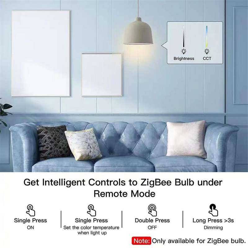 Tuya ZigBee Devices Button Scene Switch Intelligent Linkage Smart Switch Battery Powered Automation