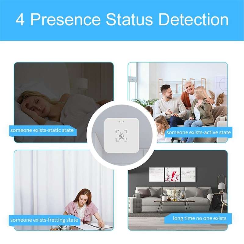 Tuya Zigbee Human Presence Sensor 24G Human Presence Millimeter Wave Radar Sensor Light Sensing