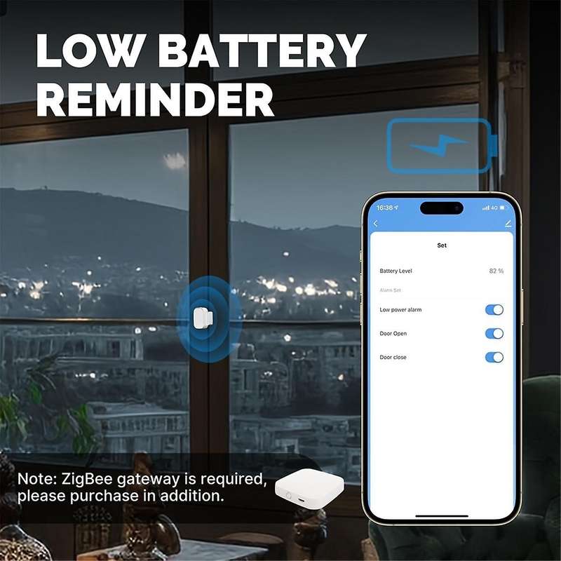 Tuya Zigbee Smart Window Door Gate Sensor Detector Smart Home Security Alarm System Smart Life Tuya