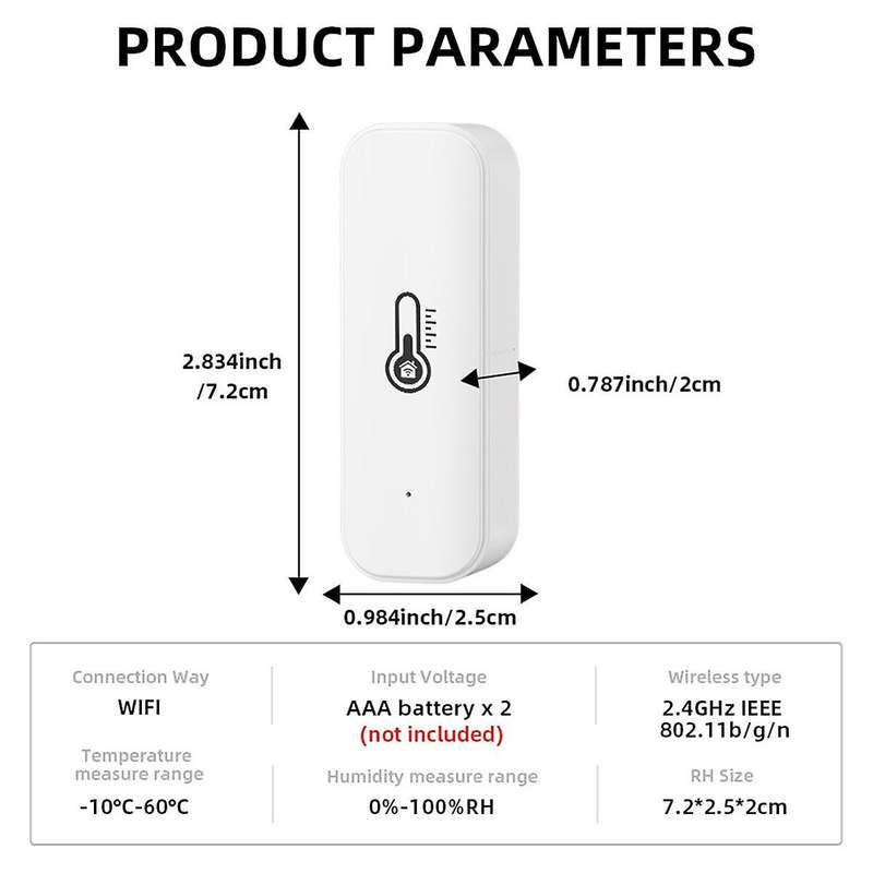 Tuya ZigBee Temperature Humidity Sensor Smart Home Temperature Sensors Works with Alexa Google Assis
