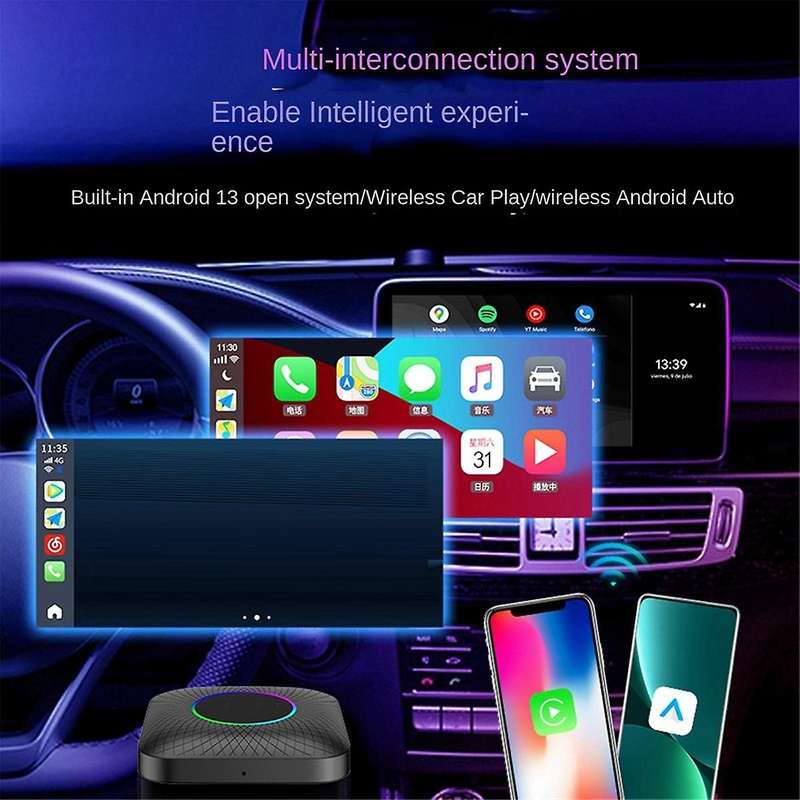 Tv Box SDM660 Qualcomm 8 Core Android 13 CarPlay Android Auto Wireless Adapter Support Online Video