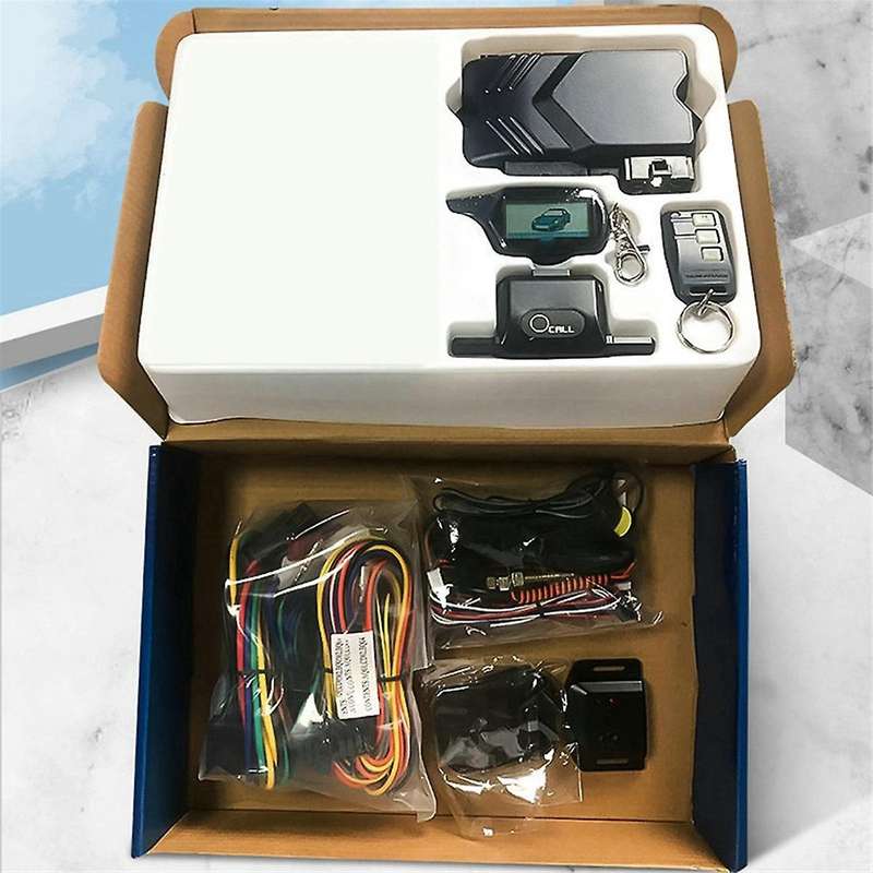 Twage B9 Global Universal LCD 2-Way Car Alarm System with Engine Start Suitable for Stariner Car Ala
