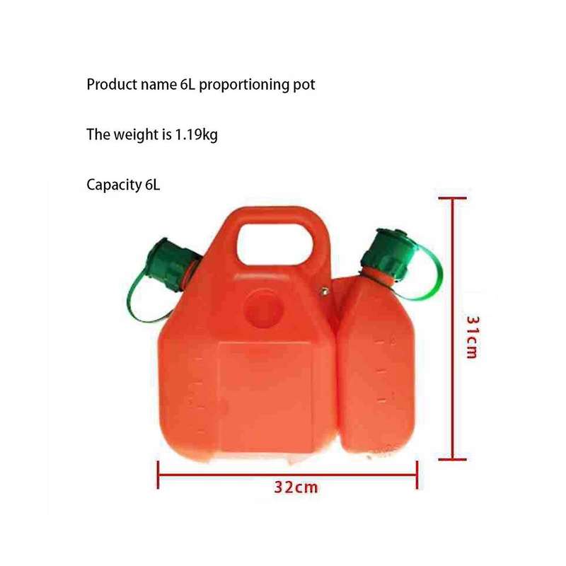 Two Stroke Gasoline Saw Mower 6l Proportioning Jug Oil Jug Thickened to Resist Freezing