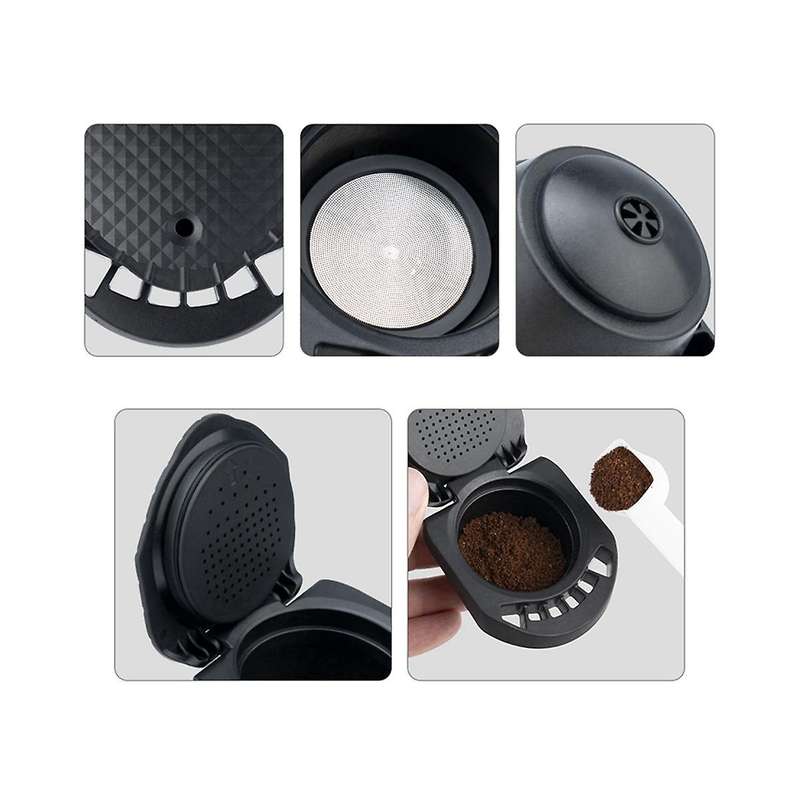 Two Piece Suit Adapter for Reusable Can Be Refilled with Espresso Coffee