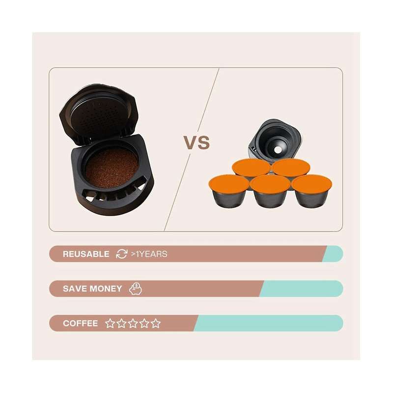 Two Piece Suit Adapter for Reusable Can Be Refilled with Espresso Coffee