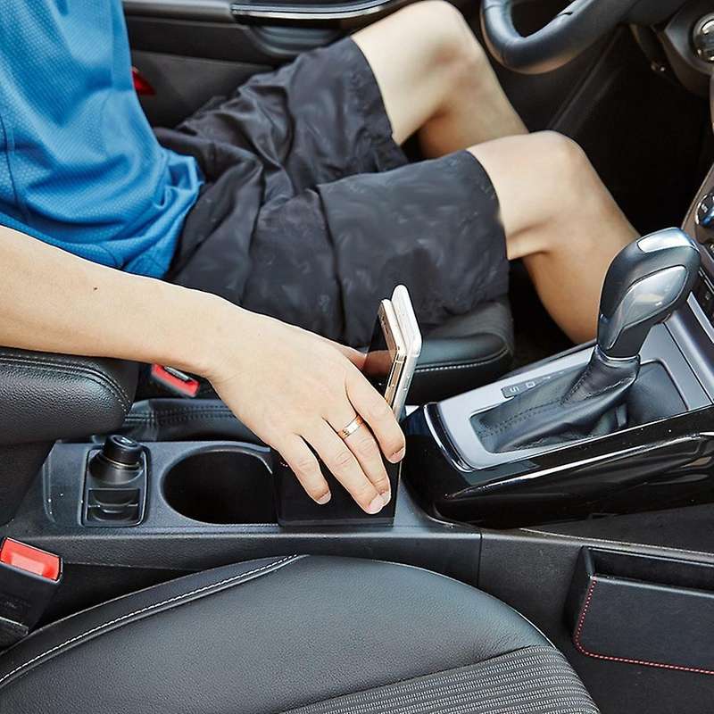 Type A Car Center Control Storage Box Square Container Cup Holder Pocket Console Pocket Seat Catcher