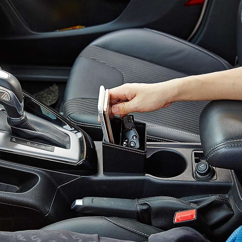 Type A Car Center Control Storage Box Square Container Cup Holder Pocket Console Pocket Seat Catcher