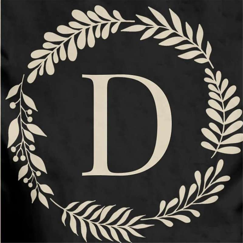 Type C Garden Flag Double Sided Outdoor Wreath Letters Black Garden Flag Decoration