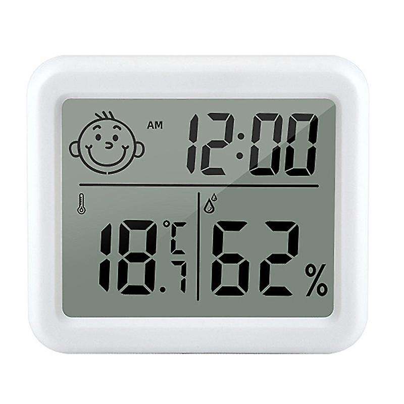 Ultra Thin Digital Thermometer Meter Automatic Electronic Humidity Monitor Alarm Clock Lcd Indoor Dr