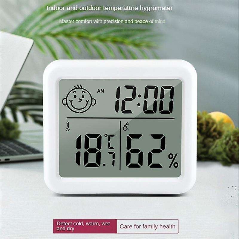 Ultra Thin Digital Thermometer Meter Automatic Electronic Humidity Monitor Alarm Clock Lcd Indoor Dr