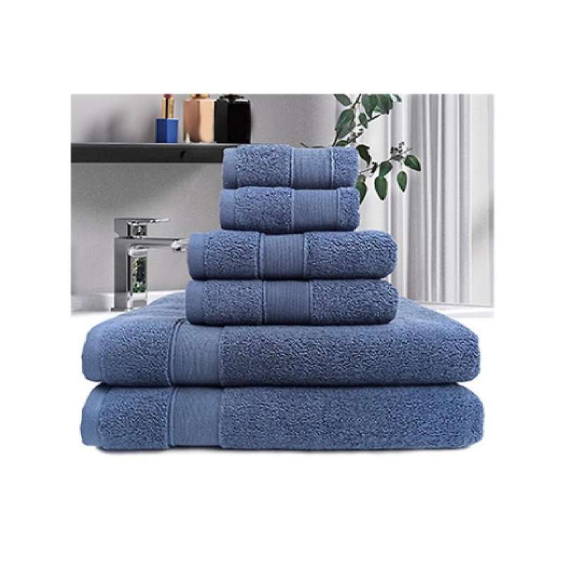 Ultra Soft 6 Pack Towel Set, Contains 2 Bath Towels, 2 Hand Towels & 2 Washcloths, Highly Absorbant