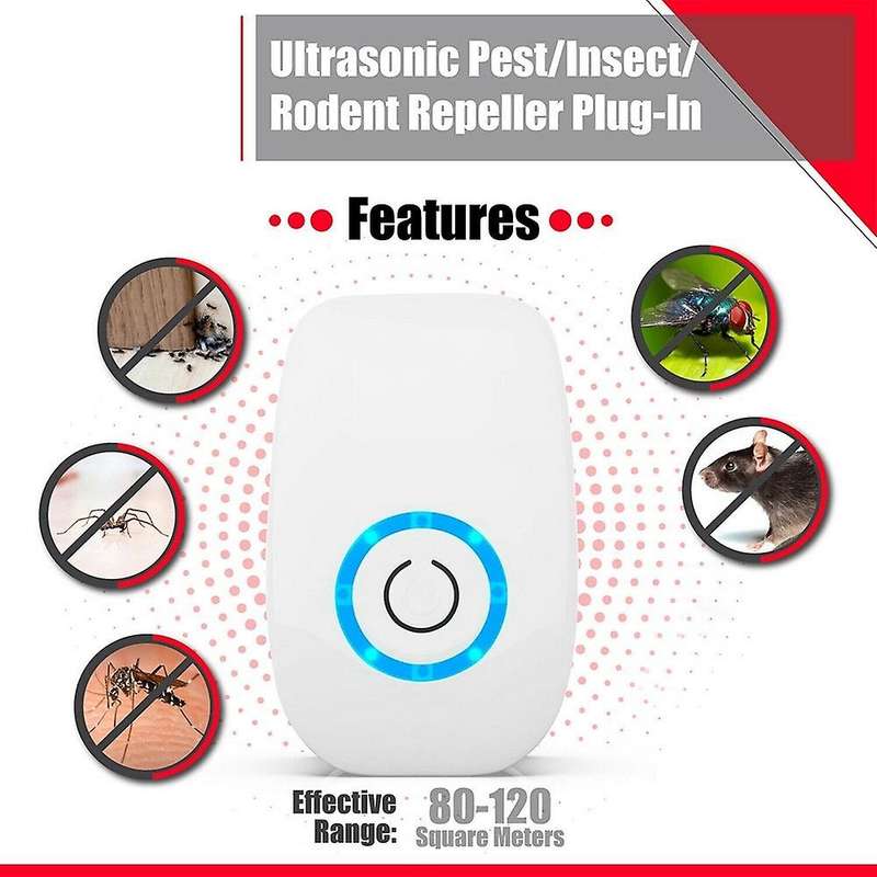 Ultrasonic Insect Repeller Electronic Plug-in Mice Rat Cockroach Bug Us Plug