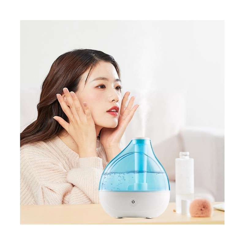 Ultrasonic Cool Humidifier - Compact Overnight Operation for Small Rooms, 2 Settings, Optional Nigh