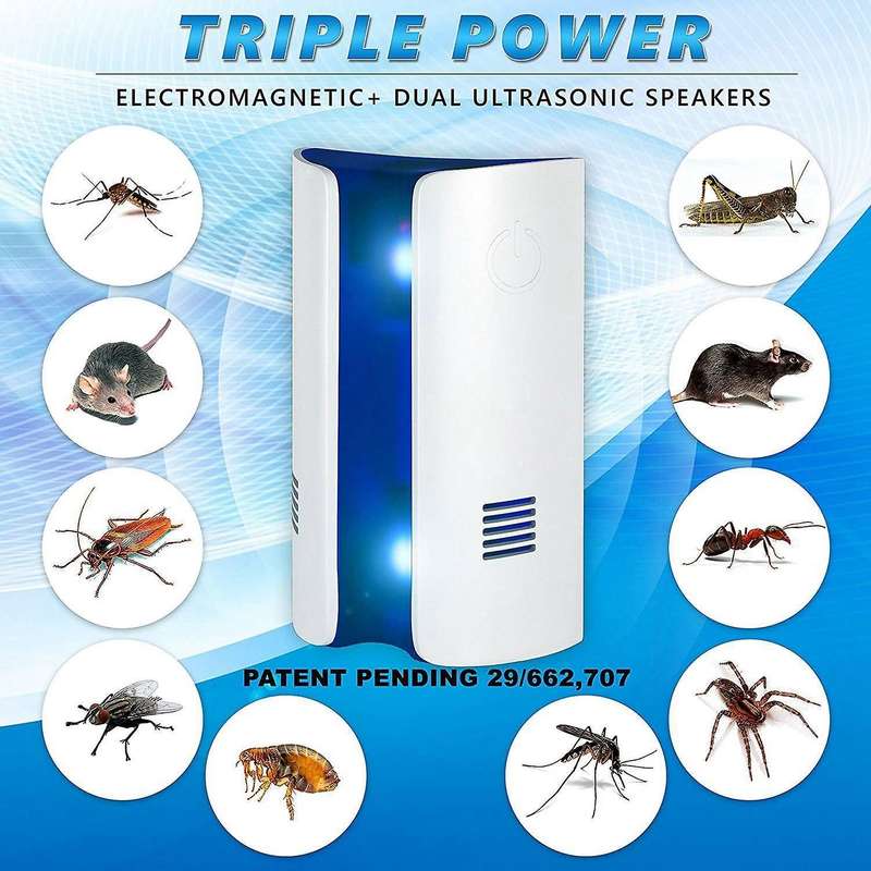 Ultrasonic Electromagnetic Repellent Control, Plug Indoor and Outdoor Repeller, Mosquito, Ant, ,