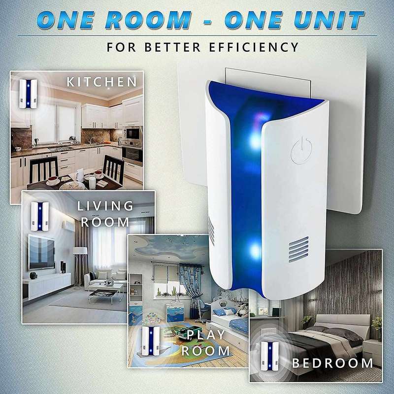 Ultrasonic Electromagnetic Repellent Control, Plug Indoor and Outdoor Repeller, Mosquito, Ant, ,