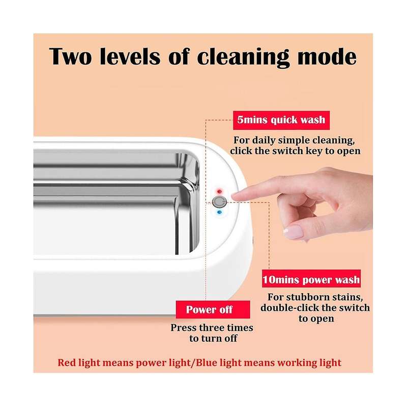 Ultrasonic Jewelry Cleaner Portable Household Professional Ultrasonic Eyeglasses Cleaning Machine wi