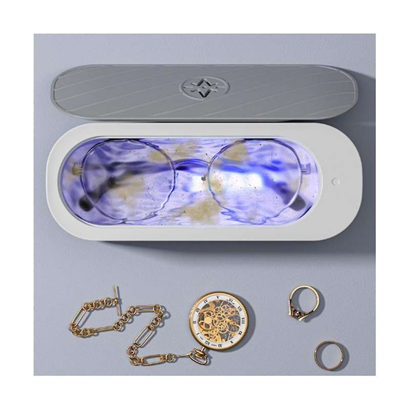 Ultrasonic Jewelry Cleaner, Portable Low Noise Ultrasonic Machine for All Jewelry, Eyeglass, Watches