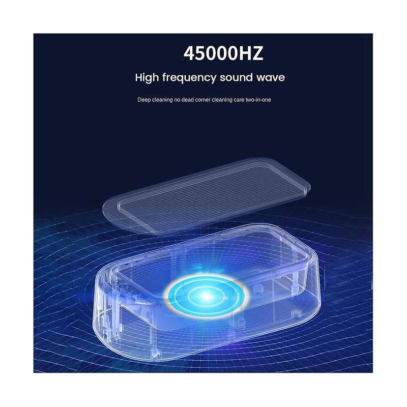 Ultrasonic Jewelry Cleaner for All Jewelry, Portable 45khz and Low Noise Ultrasonic Machine for Jew