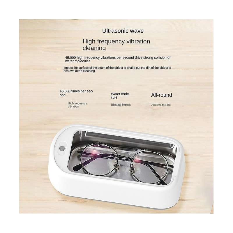 Ultrasonic Jewelry Cleaner for All Jewelry, Portable 45khz and Low Noise Ultrasonic Machine for Jew