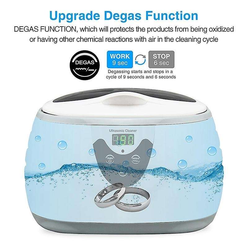 Ultrasonic Jewelry Cleaner Machine 600Ml 40 KHz Professional Cleaner Machine for Eyeglasses Watch Go