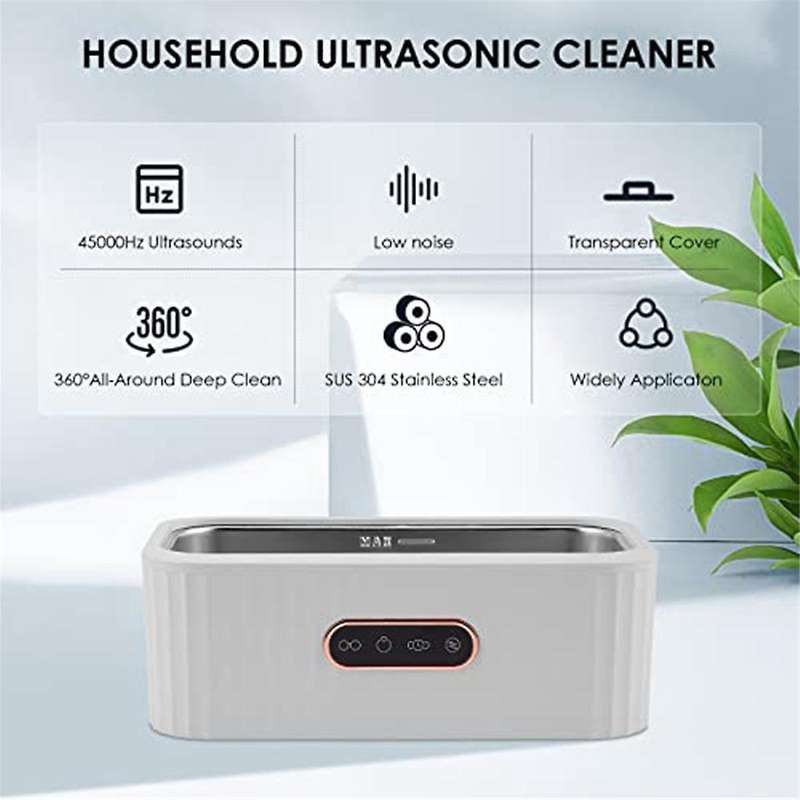Ultrasonic Jewelry Cleaning Machine, 45khz Low Noise Ultrasonic Cleaning Machine, Suitable for Glass