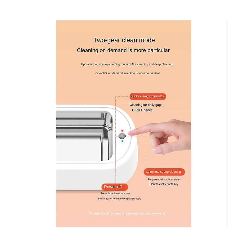 Ultrasonic Jewelry Cleaner,640ml Portable Household Professional Ultrasonic Eyeglasses Cleaning Mac