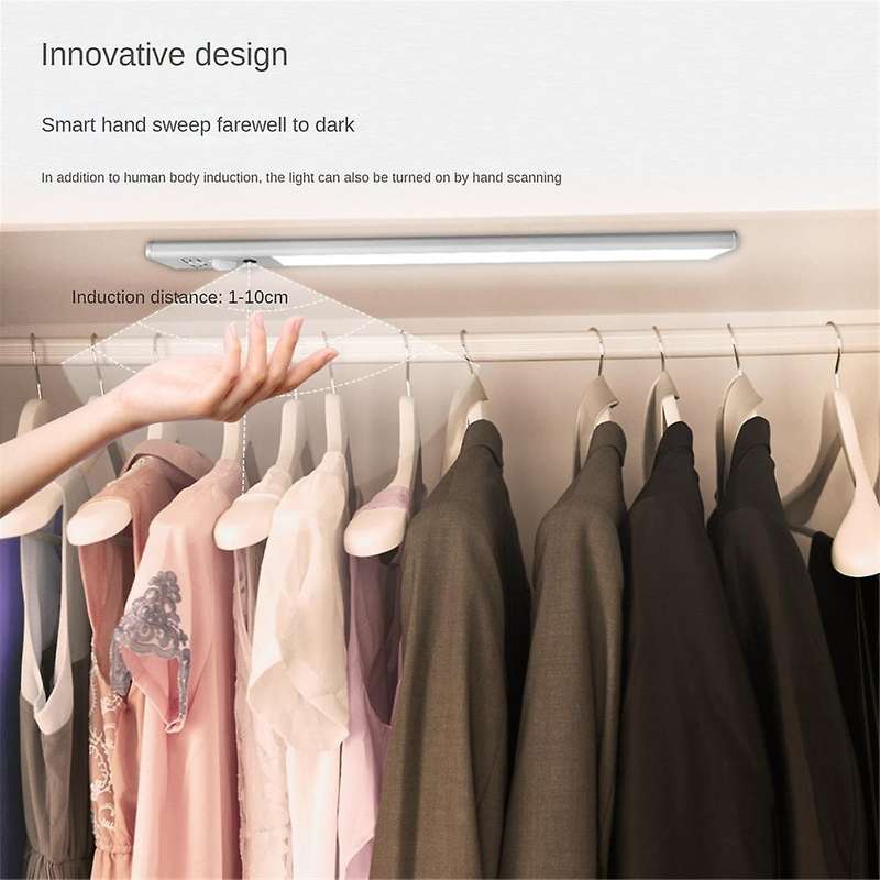 Under Cabinet Lights 3 Color Temperatures Dimmable Rechargeable Motion Sensor Closet Light for Bedro