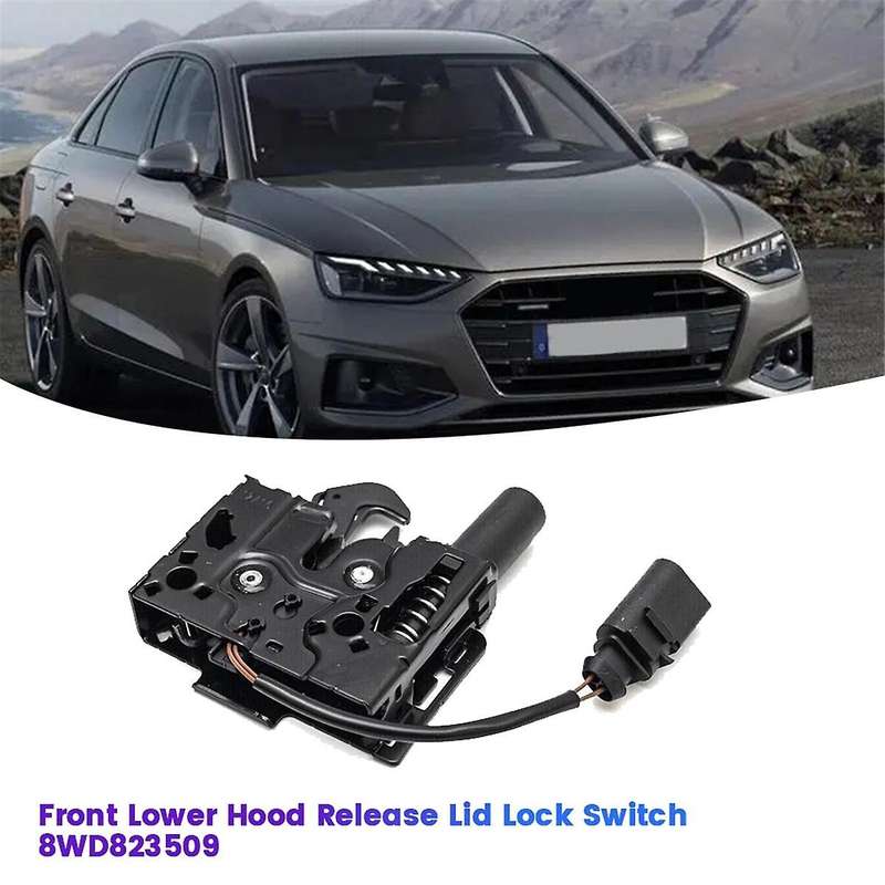 Under Hood Release Lid Lock W/ Switch 8WD823509 for A4 A5 S4 S5 Q5 8WD 823 509 Front Lower Bonnet H