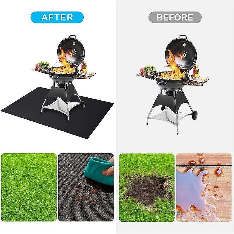 Under Mat for Outdoor Charcoal, Flat Top, Grills.Oil-Proof and Water-Proof BBQ Fireproof Mat Protec