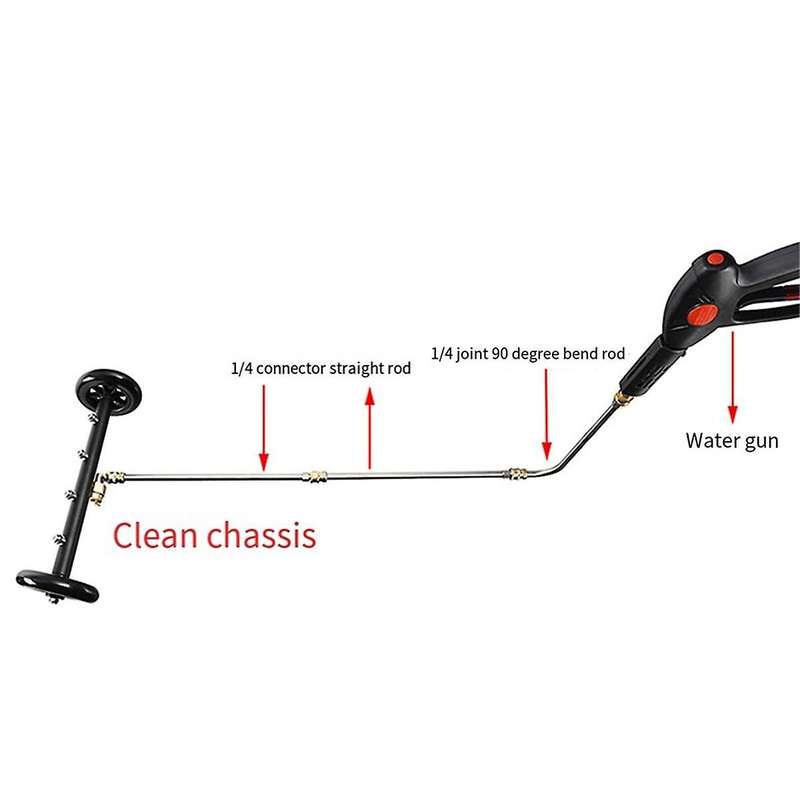 Undercarriage Cleaner 4000Psi 16 Inch Car Chassis Road Surface Multi-Function Cleaning Machine High