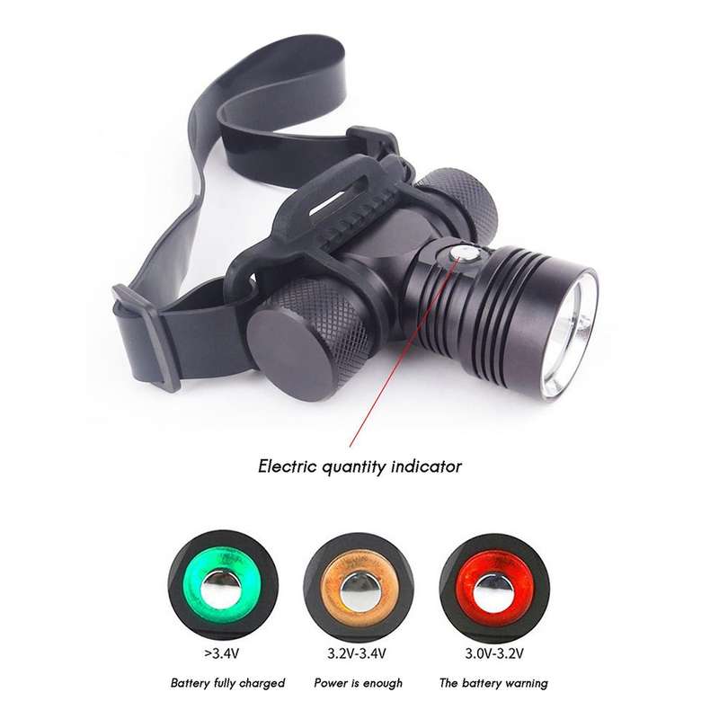 Underwater LED Diving Headlights Fishing L2 Led Scuba Diving Torch 18650 Waterproof Front Lighting H