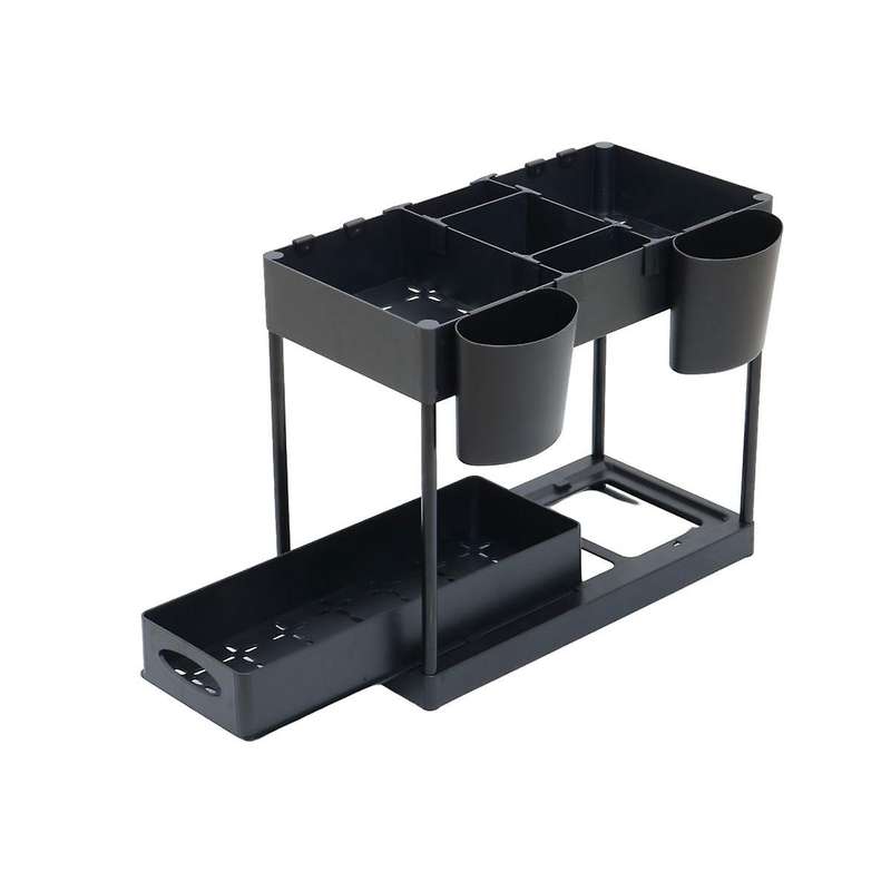 Under Sink and Storage, 2 Pack Pull-out Capacity Under Bathroom and Kitchen Cabinet Storage