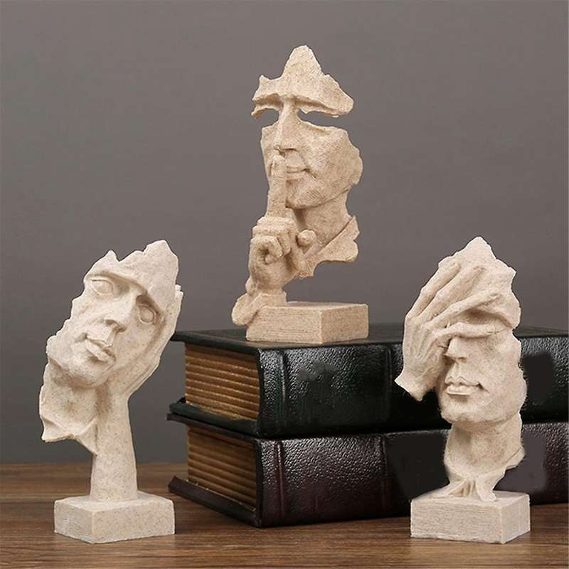 Unique Thinkers Statue Not Looking Abstract Mask Arts Statue - Modern, Creatives Home Decor for Art