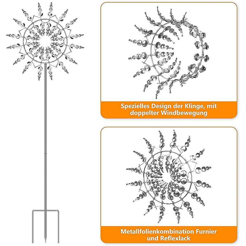 Unique and Magical Metal Windmill Outdoor Dynamic Wind Spinners Wind Catchers Exotic Yard Patio Lawn