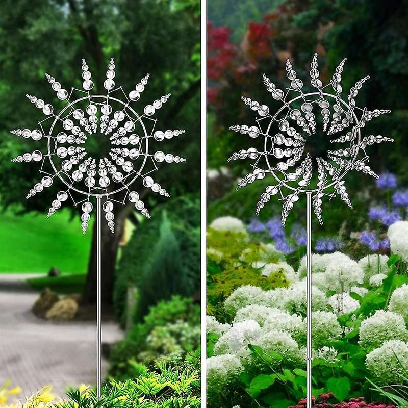 Unique and Magical Metal Windmill Outdoor Dynamic Wind Spinners Wind Catchers Exotic Yard Patio Lawn