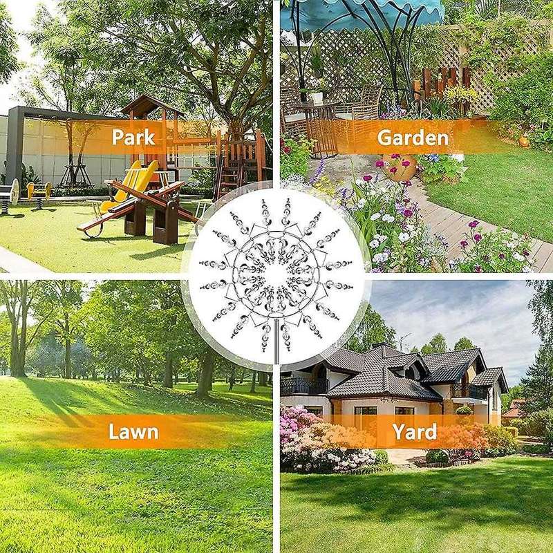 Unique and Magical Metal Windmill Outdoor Dynamic Wind Spinners Wind Catchers Exotic Yard Patio Lawn