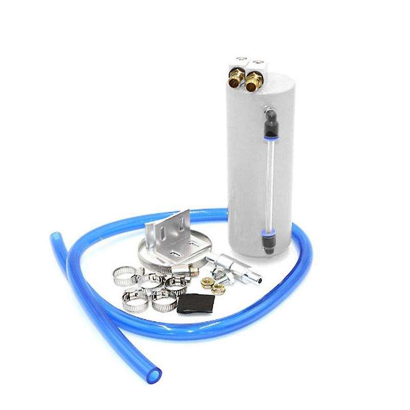Univarsal Aluminum Car Oil Catch Tank Can Kit 450ML - Silver