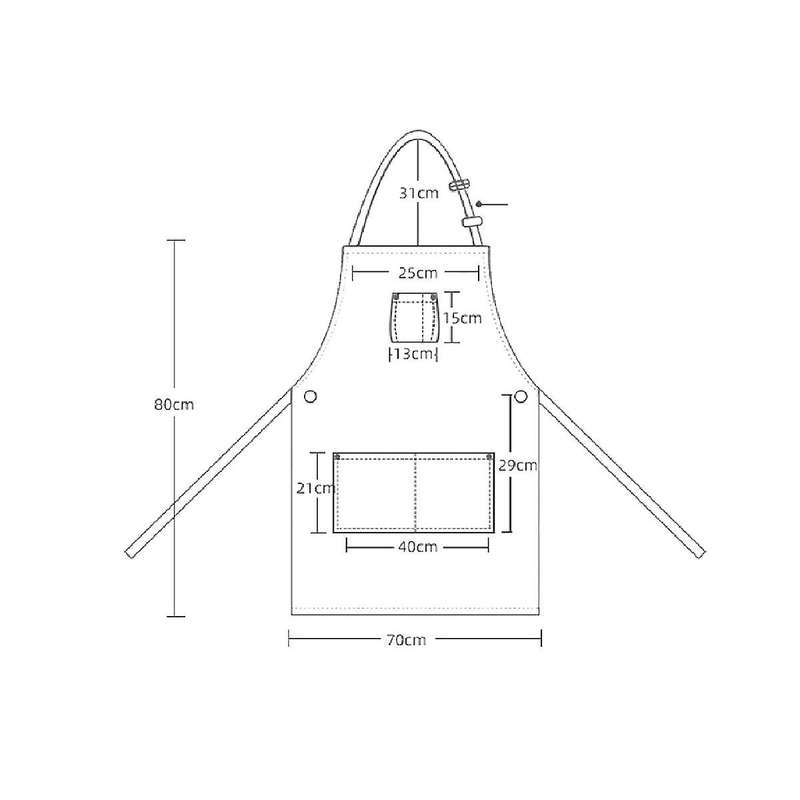 Unisex Adjustable Multi Pocket Apron for Chef Kitchen Bbq and Studio Halterneck Work Apron