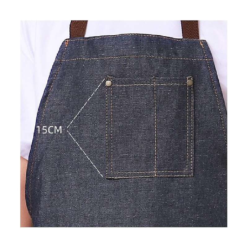 Unisex Adjustable Multi Pocket Apron for Chef Kitchen Bbq and Studio Halterneck Work Apron